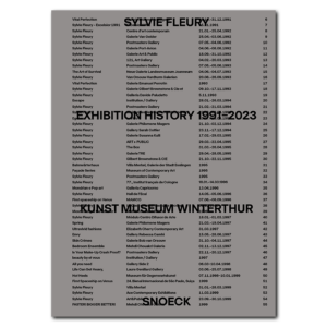 Sylvie Fleury: Exhibition History 1991–2023